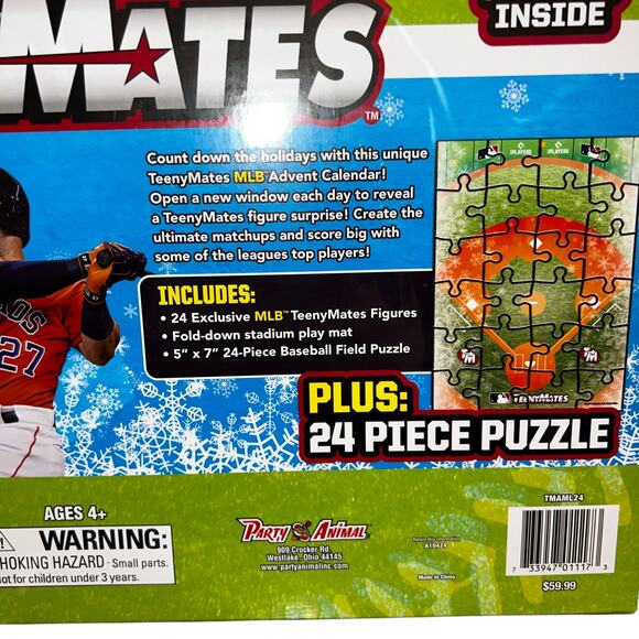 TeenyMates Collectable MLB baseball Advent Calendar. 24 Figures, puzzle  NEW - Picture 4 of 5